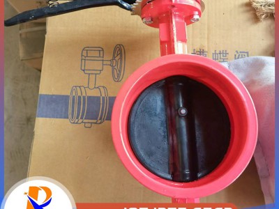 卡箍式D81X型手柄沟槽蝶阀阀门批发 铸铁花体重型阀体生产加工图3