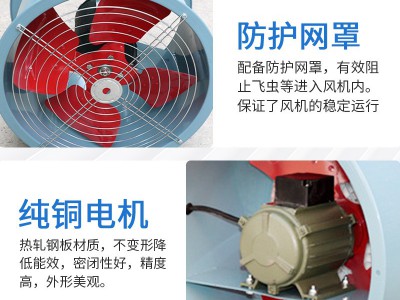 厂价直供通风排烟机 工业轴流式通风机T35玻璃钢防爆轴流风机图3