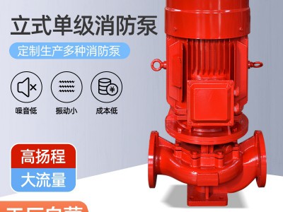消防泵 管道离心泵增压稳压喷淋消防栓水泵消火栓 立式单级消防泵图2