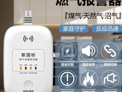 家用厨房天然气燃气报警器智能可燃气体泄漏报警器可燃气体检测仪图2