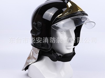 欧式双层镜面头盔双层防护镜消防灭火头部防护帽子F1消防头盔全盔图5