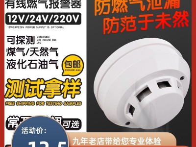 12V24V联网有线燃气报警器可燃气体探测器煤气天然气泄漏报警器图2