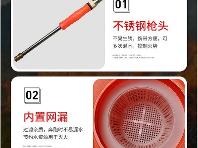 定制单兵灭火水枪 背负式森林灭火水枪往复式森林水枪 背囊式水枪图2