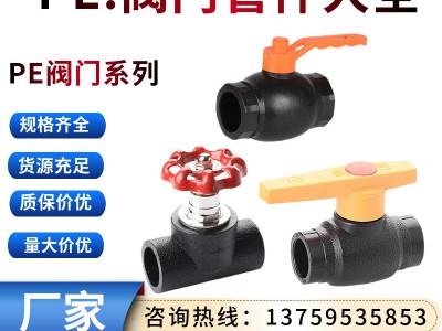 批PE热熔球阀管接头配件4分pe热熔自来水阀门开关截止阀大流量球