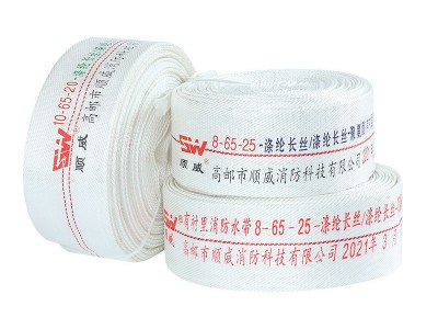 有衬里消防水带厂家直供10-65-2050涤纶长丝聚氨酯灌溉水龙带批发图5