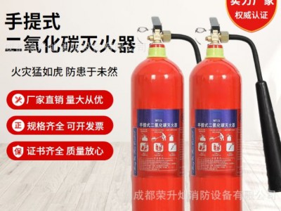 二氧化碳灭火器手提式2kg3kg5kg/7/24kg推车式厂家直销消防器材 2个