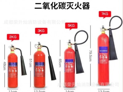 二氧化碳灭火器手提式2kg3kg5kg/7/24kg推车式厂家直销消防器材 2个图2