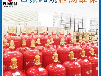柜式七氟丙烷灭火器装置气体厂家灭火药剂气体充装钢瓶检测维修