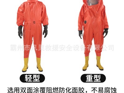 消防重型一级化学防化服全封闭耐酸碱连体服半封闭二级防护服图3