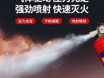 干粉灭火器 1/2/3/4/5/6/8KG干粉手提式灭火器家用厂房用灭火筒图3