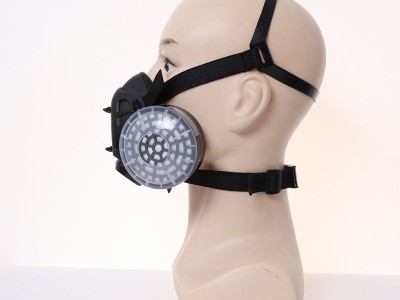 工业粉尘喷漆呼吸防护器全脸面具9578型双盒自吸过滤式防毒面具