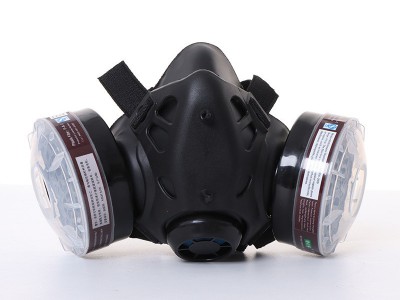 工业粉尘喷漆呼吸防护器全脸面具9578型双盒自吸过滤式防毒面具图4