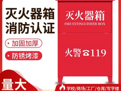 干粉灭火器箱子2只装4公斤3kg4kg5kg8KG消防器材加厚专用箱铁质