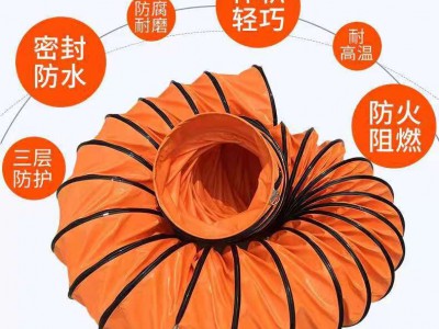手提风机风管 夹网布伸缩风管 风机风管轴流风机风管图5
