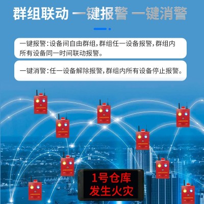 物联网无线消防应急一键报警器声光联动紧急报警按钮十户联防报警图3