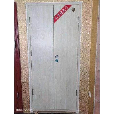 小区入户门 供应木质防火门 免漆防火门双开消防门钢框木质防火门图3