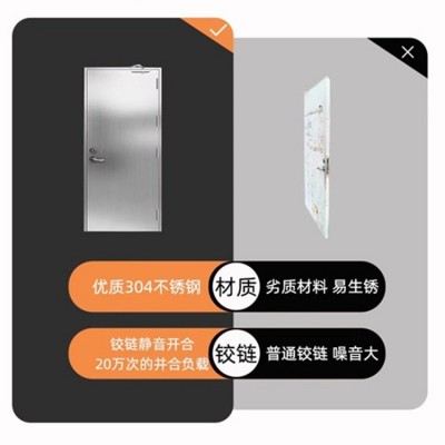 不锈钢防火门甲级乙级钢制消防门玻璃门写字楼小区安全门逃生门图3