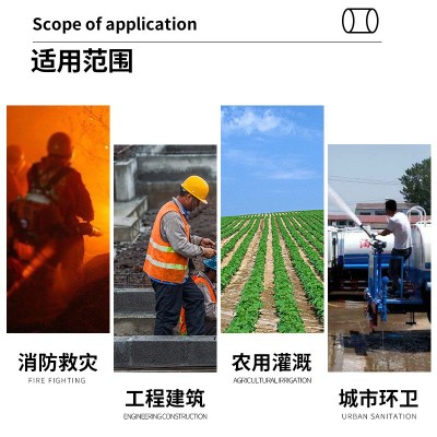 消防水带8-65-25国标高压加厚多规格水管软管25米8压2.5寸带接口图2