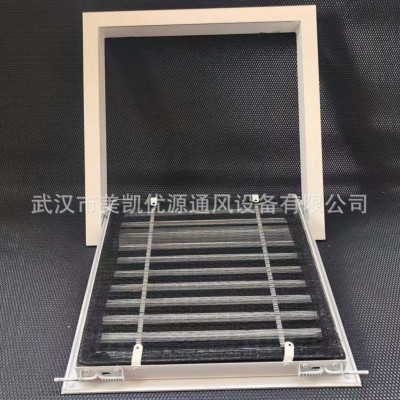 铝合金百叶窗空调进风口门饺式风口检修口回风百叶400*600直销图3