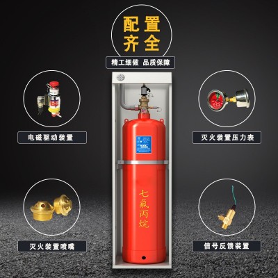 柜式七氟丙烷灭火装置单柜式无管网自动气体灭火钢瓶检测充装药剂图2