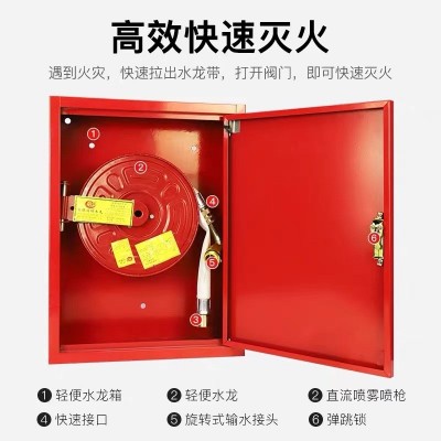 轻便水龙箱轻便水龙柜消防软管卷盘自救转盘水带家用自来水管图2