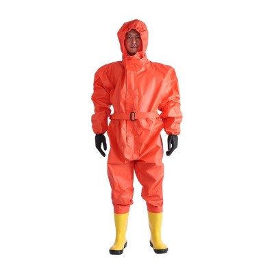 二级化学防护服消防救援轻型防化服连体式化学品特级化学防护服图4