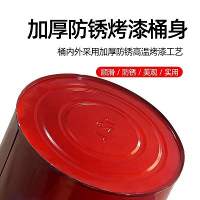 灭火演习消防器材半圆铁皮消防沙桶铁锹铲子微型消防架子烤漆水桶图3