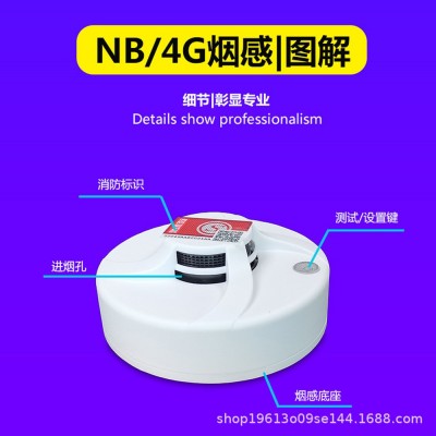 NB和4G物联网烟感探测器，报警主机、软件接警管理，联动声光警号图3