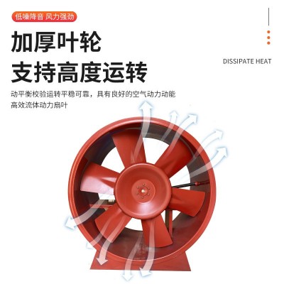碳钢低噪音通风机T35-11防腐防爆式轴流风机消防认证新风净化系统图2