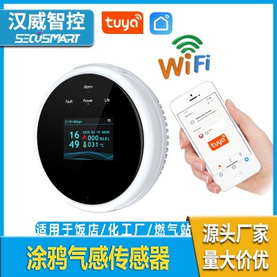 厂家直供涂鸦WiFi天然气泄漏探测器智能气感传感器厨房安全报警器图2