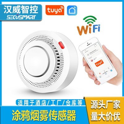 厂家现货涂鸦智能WiFi烟雾传感器防火灾安全报警探测器APP远程图3