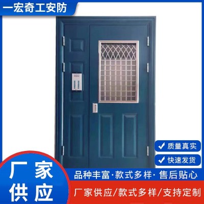 厂家批发不锈钢楼宇门 子母进户门家用单门双开平开门 防盗入户门图5