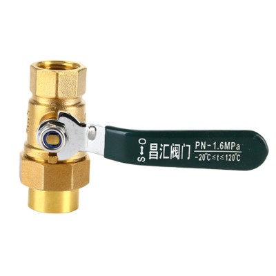 玉环昌汇阀门批发工业活接内丝黄铜球阀电镀铜球阀过滤器球阀开关图5
