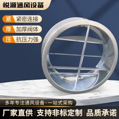 管道专用止回阀风管管道风阀镀锌或不锈钢多叶风量止回阀图2