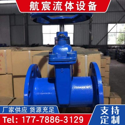 供应Z45X球墨铸铁软密封闸阀手动闸阀铸铁暗杆闸阀法兰闸阀DN100图2