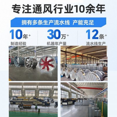 工业厂房低噪音防爆铝制离心式风机楼房大风量RTC全铝制屋顶风机图2