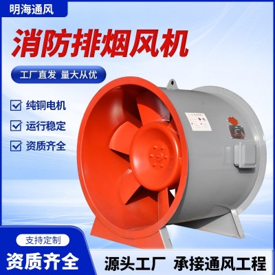 消防排烟风机双速轴流式排烟风机 工业通风管道地下车库防爆风机图2