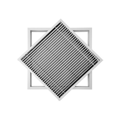中央空调出进风口检修口可拆铝合金百叶式风口格栅带网天花吊顶图5