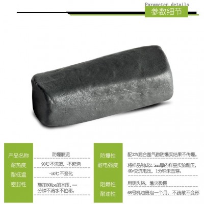 防火防爆胶泥黑色 绝缘耐高温有机防爆胶泥加油站防爆胶泥厂家图2