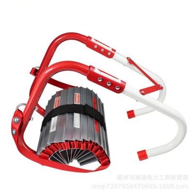 YD5-1-3.9A2消防逃生软梯折叠式圆管爬梯高空作业救援攀爬梯图4