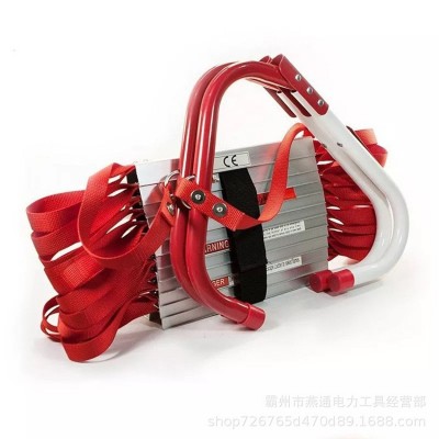 YD5-1-3.9A2消防逃生软梯折叠式圆管爬梯高空作业救援攀爬梯图5