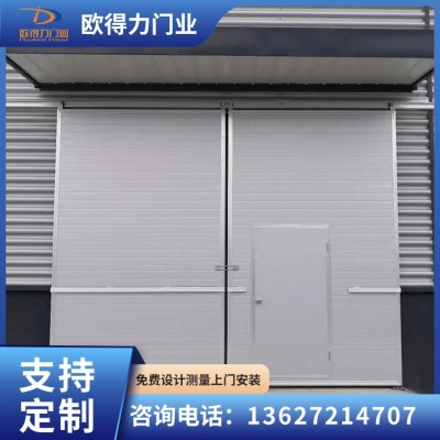 自动工业平移门 不锈钢车库工厂仓储用防盗电动图2
