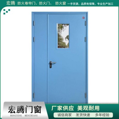 宏腾供应建筑工程高楼住宅防火门 钢质甲级乙级常闭式 抗压防潮图4