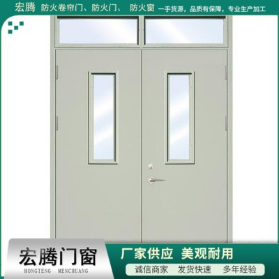 宏腾供应建筑工程高楼住宅防火门 钢质甲级乙级常闭式 抗压防潮图2