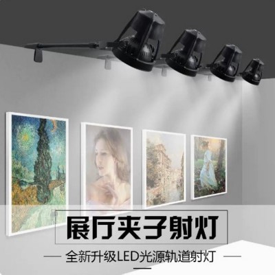 超亮led40W夹子射灯免接线插电式摆地摊可移动补光服装展图3