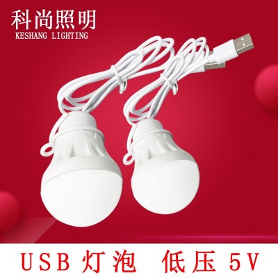 USB灯泡5V移动电源灯泡充电宝地摊电脑可用户外灯泡低压led球泡图2