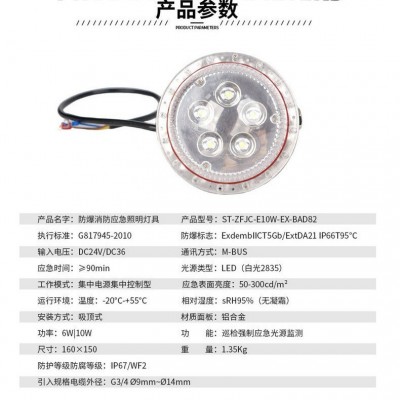 LED免维护铸铝吸顶式照明灯防爆消防应急照明灯通道灯24 36 220V图2