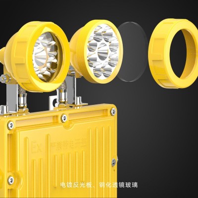 台创BAJ52防爆双头应急灯led壁挂2*3W停电充电消防照明灯36V220V图3