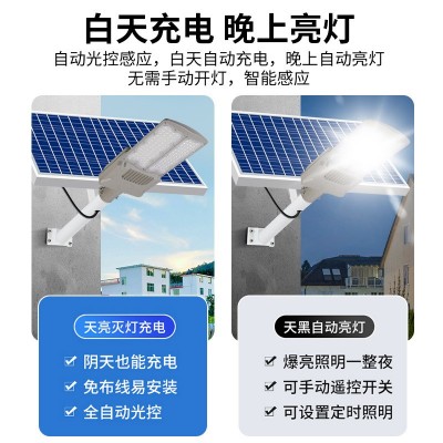 太阳能户外灯路灯庭院三面广角家用农村超亮大功率LED照明道路灯图5