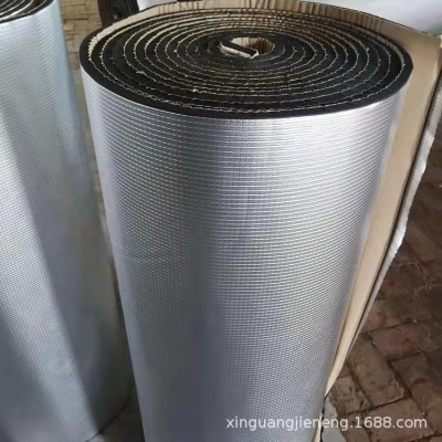 隔热棉铝箔自粘 屋顶橡塑保温棉彩钢瓦厂房隔热材料耐高温橡塑板